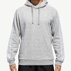 Adidas mens typography jacquard print hoodie size Medium